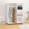 Wardrobe 80x40x110 cm Engineered Wood – High Gloss White