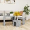 Nesting Coffee Tables 3 pcs Engineered Wood – Concrete Grey