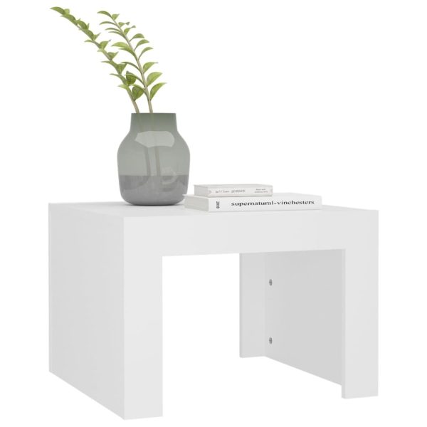 Coffee Table 50x50x35 cm Engineered Wood – White