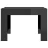 Coffee Table 50x50x35 cm Engineered Wood – High Gloss Grey