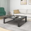 Coffee Table 100x100x35 cm Engineered Wood – Grey