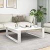 Coffee Table 100x100x35 cm Engineered Wood – High Gloss White