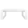 Coffee Table 100x100x35 cm Engineered Wood – High Gloss White
