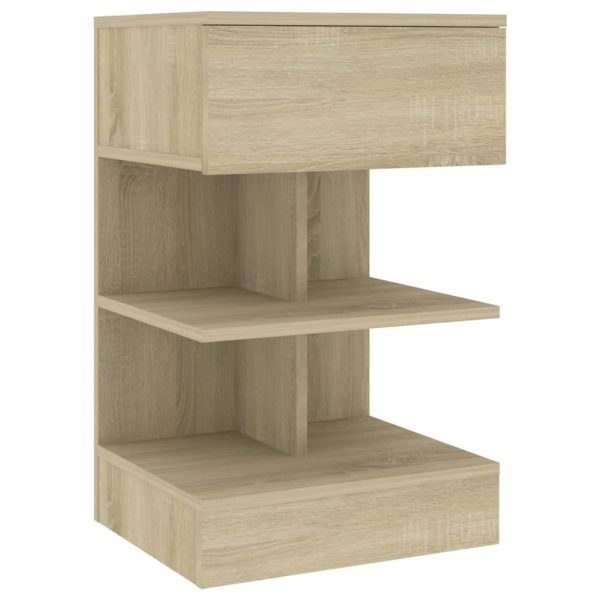 Valparaiso Bedside Cabinet 40x35x65 cm Engineered Wood – Sonoma oak, 1