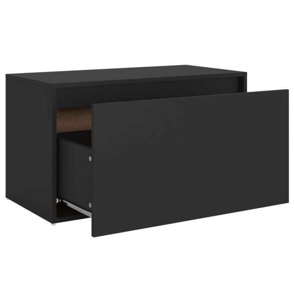 Hall Bench 80x40x45 cm Engineered Wood – Black