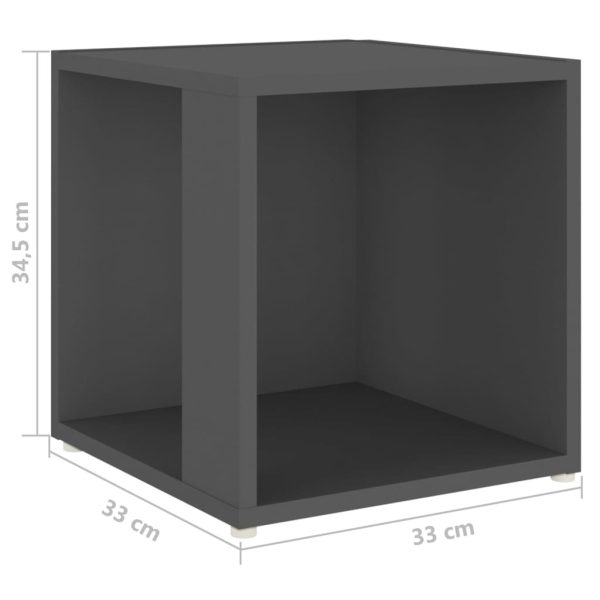 Enumclaw Side Table 33x33x34.5 cm Engineered Wood – Grey