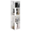 Corner Cabinet Engineered Wood – 33x33x132 cm, High Gloss White