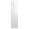Corner Cabinet Engineered Wood – 33x33x132 cm, High Gloss White