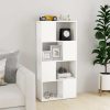Moston Book Cabinet Room Divider 60x24x124.5 cm Engineered Wood – White