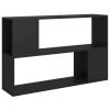 Book Cabinet 100x24x63 cm Engineered Wood – Black