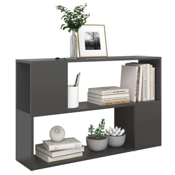 Book Cabinet 100x24x63 cm Engineered Wood – Grey