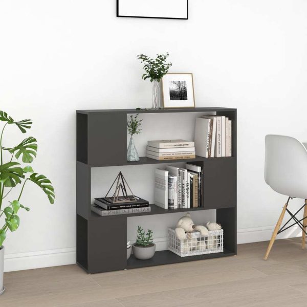 Pennsauken Book Cabinet Room Divider 100x24x94 cm – Grey