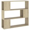 Pennsauken Book Cabinet Room Divider 100x24x94 cm – Sonoma oak