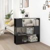 Pennsauken Book Cabinet Room Divider 100x24x94 cm – High Gloss Black