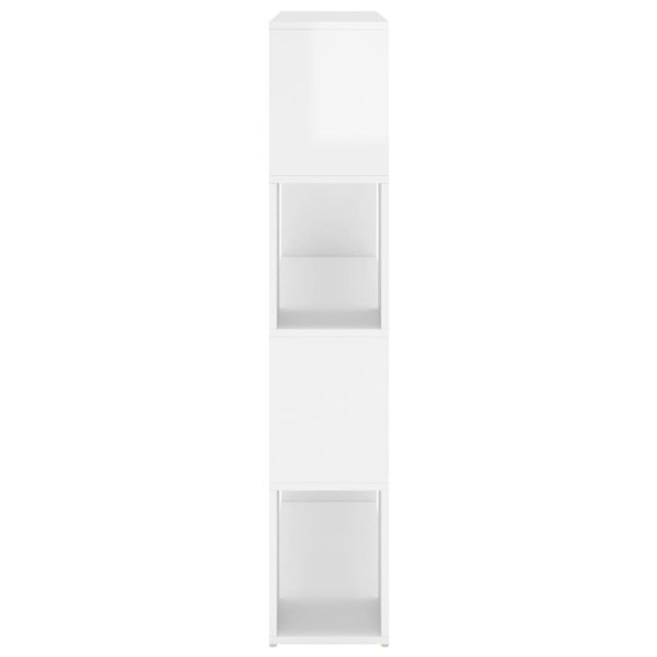 Earley Book Cabinet Room Divider 100x24x124 cm – High Gloss White