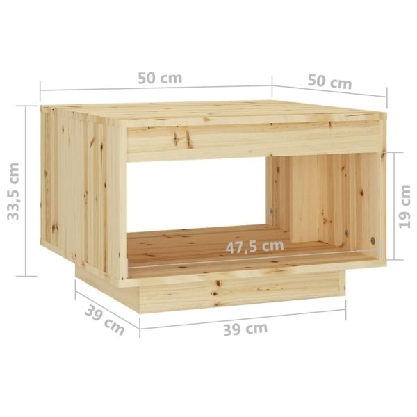 Coffee Table – Solid Firwood – 50x50x33.5 cm