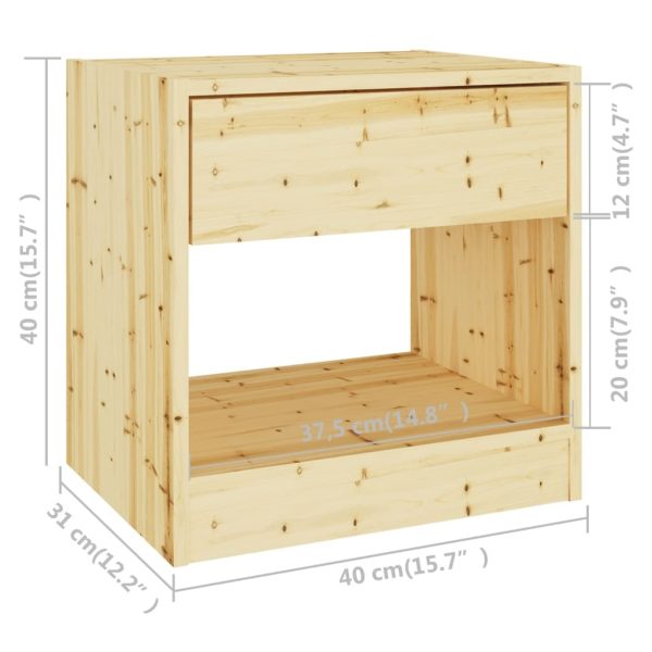 Pinehurst Bedside Cabinet 40x31x40 cm Solid Firwood – 2