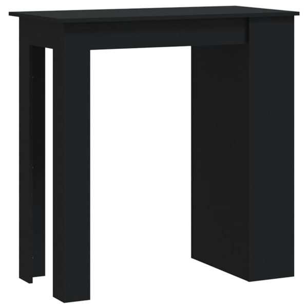Bar Table with Storage Rack 102x50x103.5 cm Engineered Wood – Black
