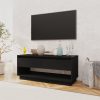 Hickam TV Cabinet 102x41x44 cm Engineered Wood – Black