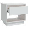 Todmorden Bedside Cabinet 45x34x44 cm Engineered Wood – White, 1