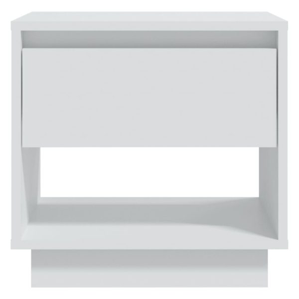Todmorden Bedside Cabinet 45x34x44 cm Engineered Wood – White, 1