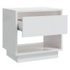 Todmorden Bedside Cabinet 45x34x44 cm Engineered Wood – High Gloss White, 2