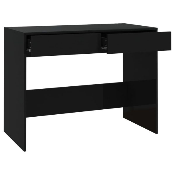 Desk 101x50x76.5 cm Engineered Wood – Black