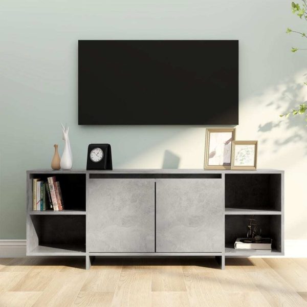 Sylvania TV Cabinet 130x35x50 cm Engineered Wood – Concrete Grey
