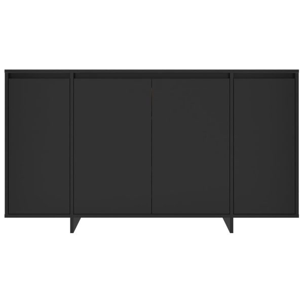 Sideboard 135x41x75 cm Engineered Wood – Black
