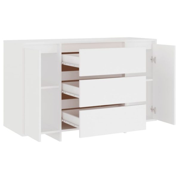 Sideboard with 3 Drawers 120x41x75 cm Engineered Wood – White