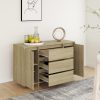 Sideboard with 3 Drawers 120x41x75 cm Engineered Wood – Sonoma oak