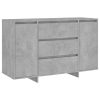 Sideboard with 3 Drawers 120x41x75 cm Engineered Wood – Concrete Grey