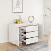 Sideboard with 3 Drawers 120x41x75 cm Engineered Wood – High Gloss White