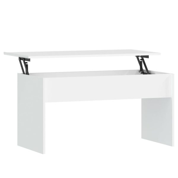 Coffee Table 102×50.5×52.5 cm Engineered Wood – White