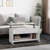 Coffee Table 102x50x52.5 cm Engineered Wood – White