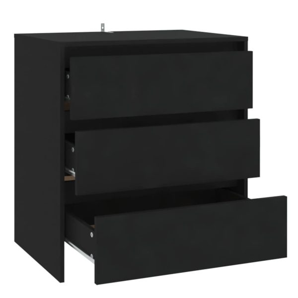 Sideboard 70x41x75 cm Engineered Wood – Black
