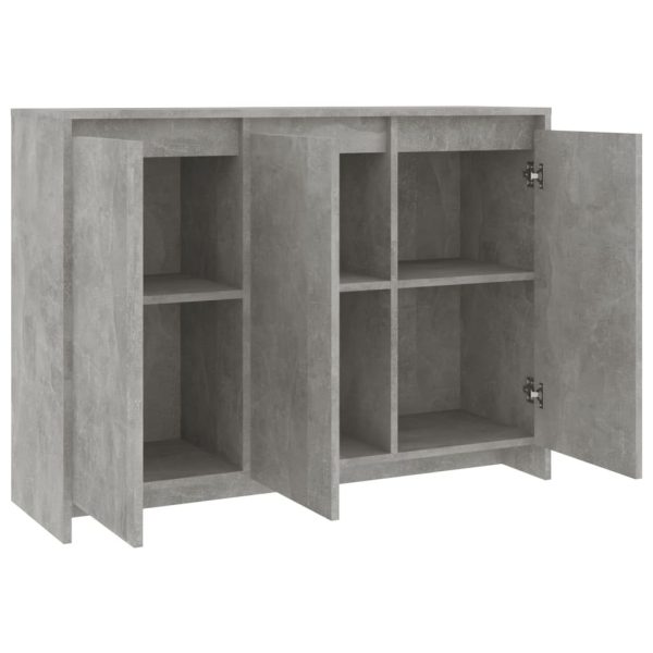 Sideboard 102x33x75 cm Engineered Wood – Concrete Grey