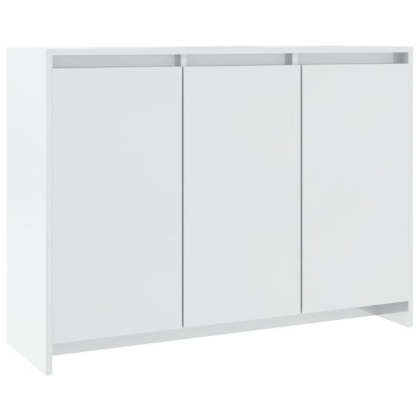 Sideboard 102x33x75 cm Engineered Wood – High Gloss White