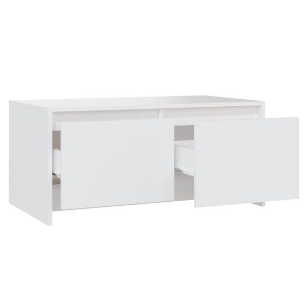 Coffee Table 90x50x41.5 cm Engineered Wood – White