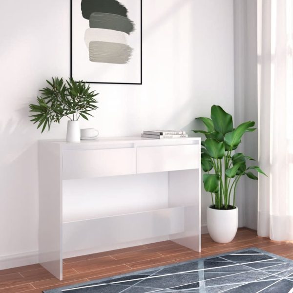 Console Table 100x35x76.5 cm Engineered Wood – White