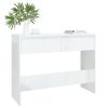 Console Table 100x35x76.5 cm Engineered Wood – High Gloss White