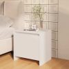 Falmouth Bedside Cabinet 45x34x44.5 cm Engineered Wood – White, 1