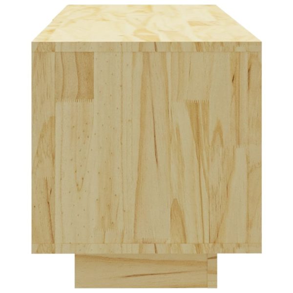 Daruka TV Cabinet 110x30x33.5 cm Solid Pinewood – Brown