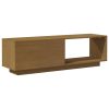 Daruka TV Cabinet 110x30x33.5 cm Solid Pinewood – Honey Brown