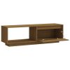 Daruka TV Cabinet 110x30x33.5 cm Solid Pinewood – Honey Brown