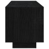 Daruka TV Cabinet 110x30x33.5 cm Solid Pinewood – Black