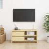 Chingford TV Cabinet 80x31x39 cm Solid Pinewood – Brown