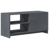 Chingford TV Cabinet 80x31x39 cm Solid Pinewood – Grey