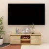 Hermantown TV Cabinet 110x30x40 cm Solid Pinewood – Brown