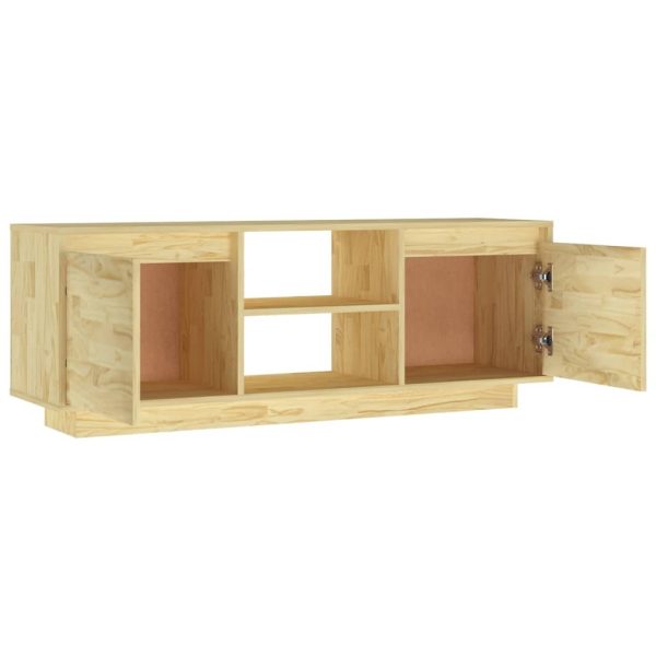 Hermantown TV Cabinet 110x30x40 cm Solid Pinewood – Brown